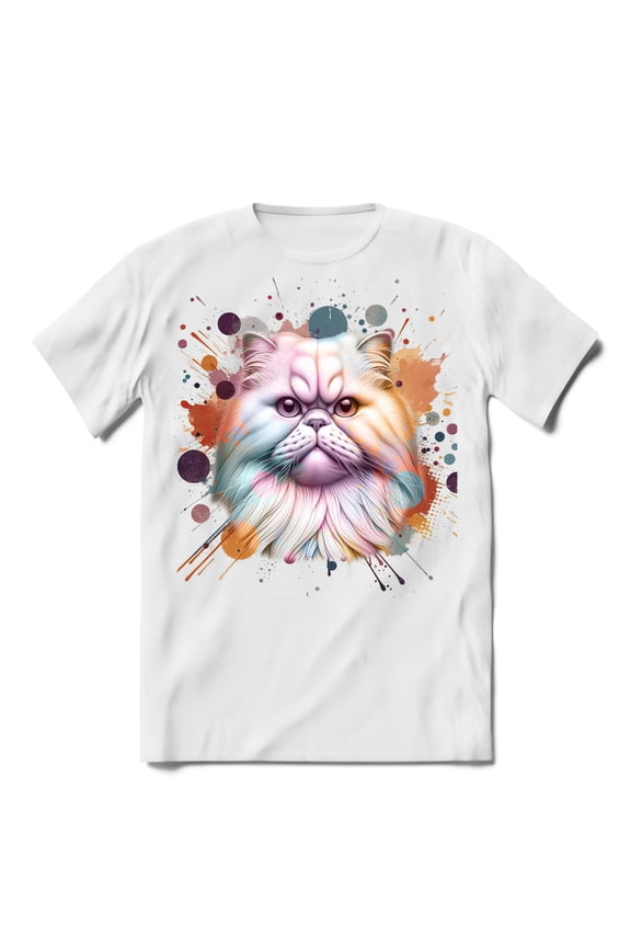 Persian Portrait Watercolor Vintage Retro Styles Shirt T-shirt Unisex Merch Cat Lover Kitten Owner Gifts - 00001