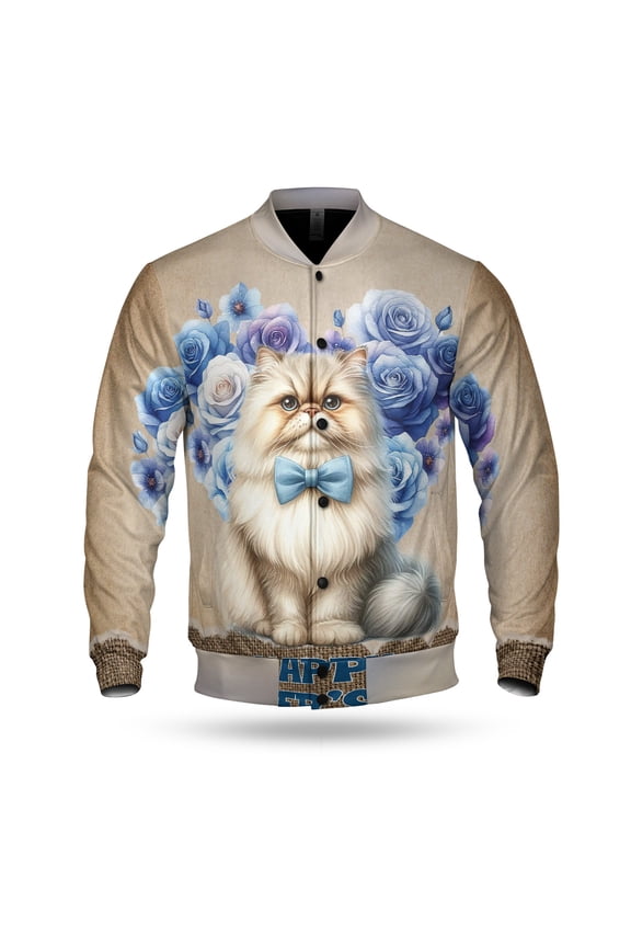 Persian Proud Dad Happy Father's Day All Over Print 3D Baseball Jacket Cat Lover Kitten Owner Gifts Bomber Jacket Softball - 02008