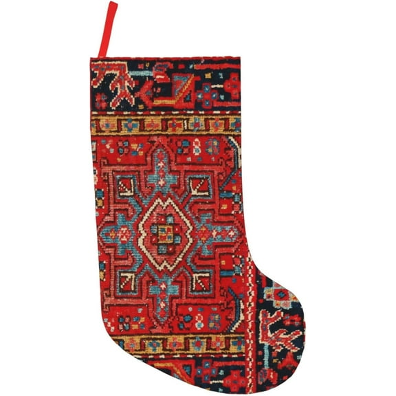 Persian Rug Design Christmas Stockings Large 18" Xmas Stockings Fireplace Hanging Stockings for Family Christmas Decorations