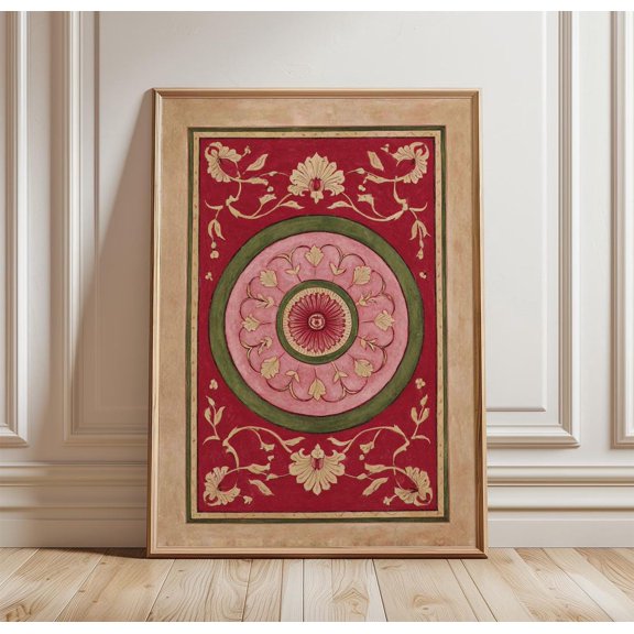 Persian Rug Floral Ornate Wall Art Decor Unframed Paper Print