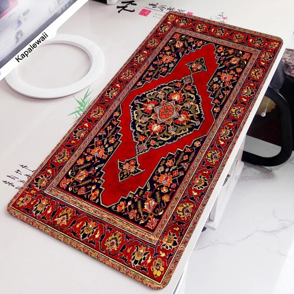 Persian Rug Mouse Pad Locked Large Mousepad Computer Gamer Keyboard