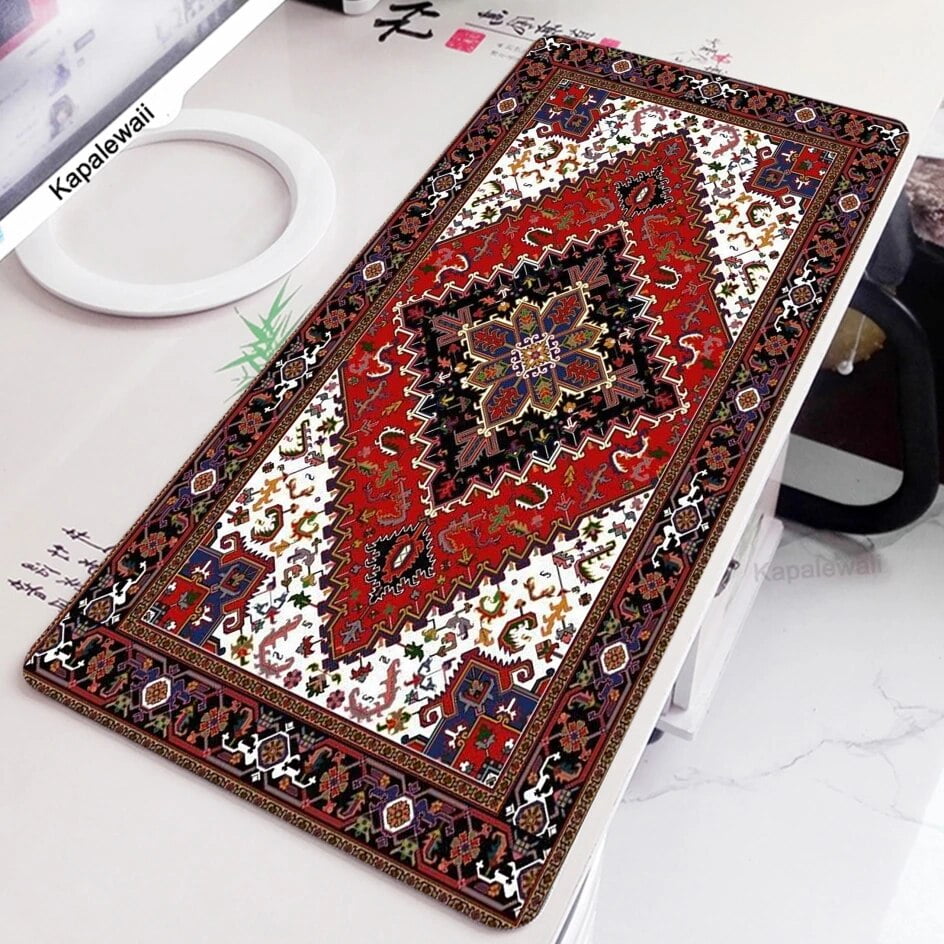 Persian Rug Mouse Pad Locked Large Mousepad Computer Gamer Keyboard
