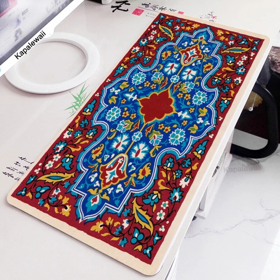 Persian Rug Mouse Pad Locked Large Mousepad Computer Gamer Keyboard