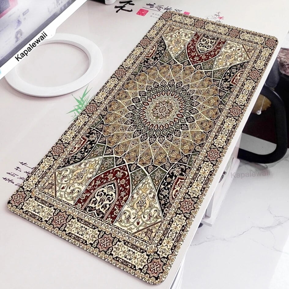 Persian Rug Mouse Pad Locked Large Mousepad Computer Gamer Keyboard