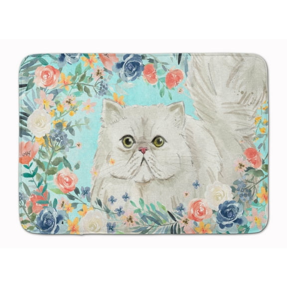 Persian Spring Flowers Machine Washable Memory Foam Mat