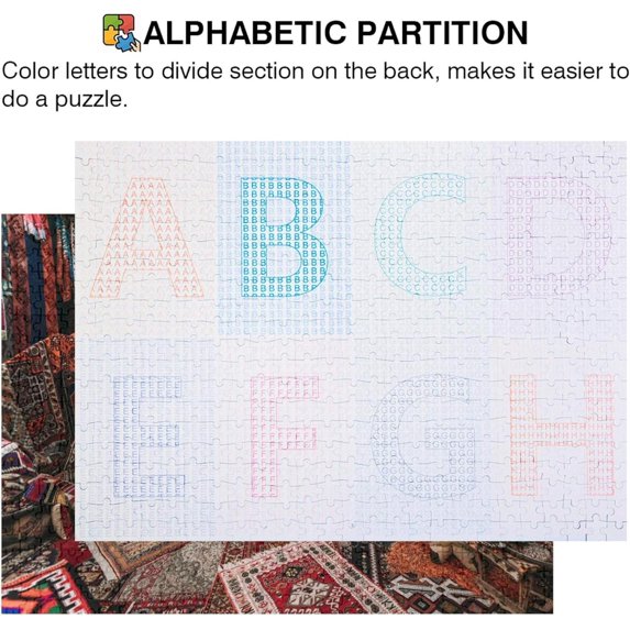 Persian Store Oriental Rugs Jigsaw Puzzle 500 Pieces, Intellectual Entertainment Educational Puzzles Fun Family Game Creative Gift for Friends Parents Grandparents
