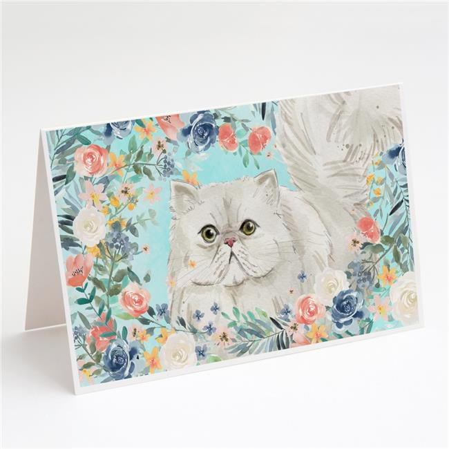 Persian Style Spring Flowers Greeting Cards & Envelopes - Pack of 8
