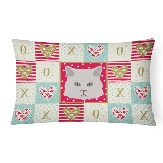 Persian Traditional Cat Love Canvas Fabric Decorative Pillow Red