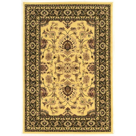 Persian Treasures Isphahan Cream Area Rug 9x12 Plush Power Loomed Design