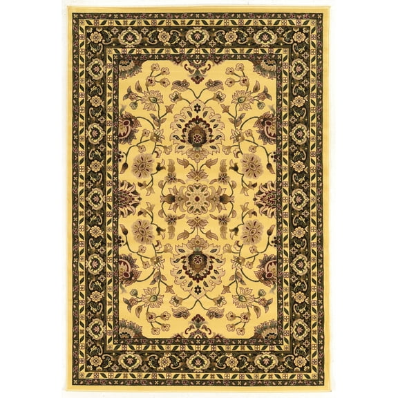 Persian Treasures Isphahan Cream Area Rug 9x12 Plush Power Loomed Design
