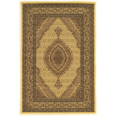 Persian Treasures Mahi Tabriz Cream Area Rug 8x10 Power Loomed Plush Design