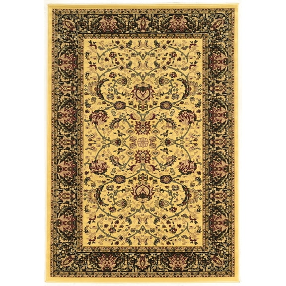 Persian Treasures Nain Rug Cream 9x12 Power Loomed Thick Plush Feel