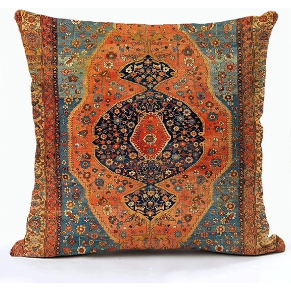 Persian Turkish Style Pillow Covers Without Insert 18''x18'' Pillow Case for Home Decorative Cushion Cover Men Women Boy Girl Room Cushion Cover for Home