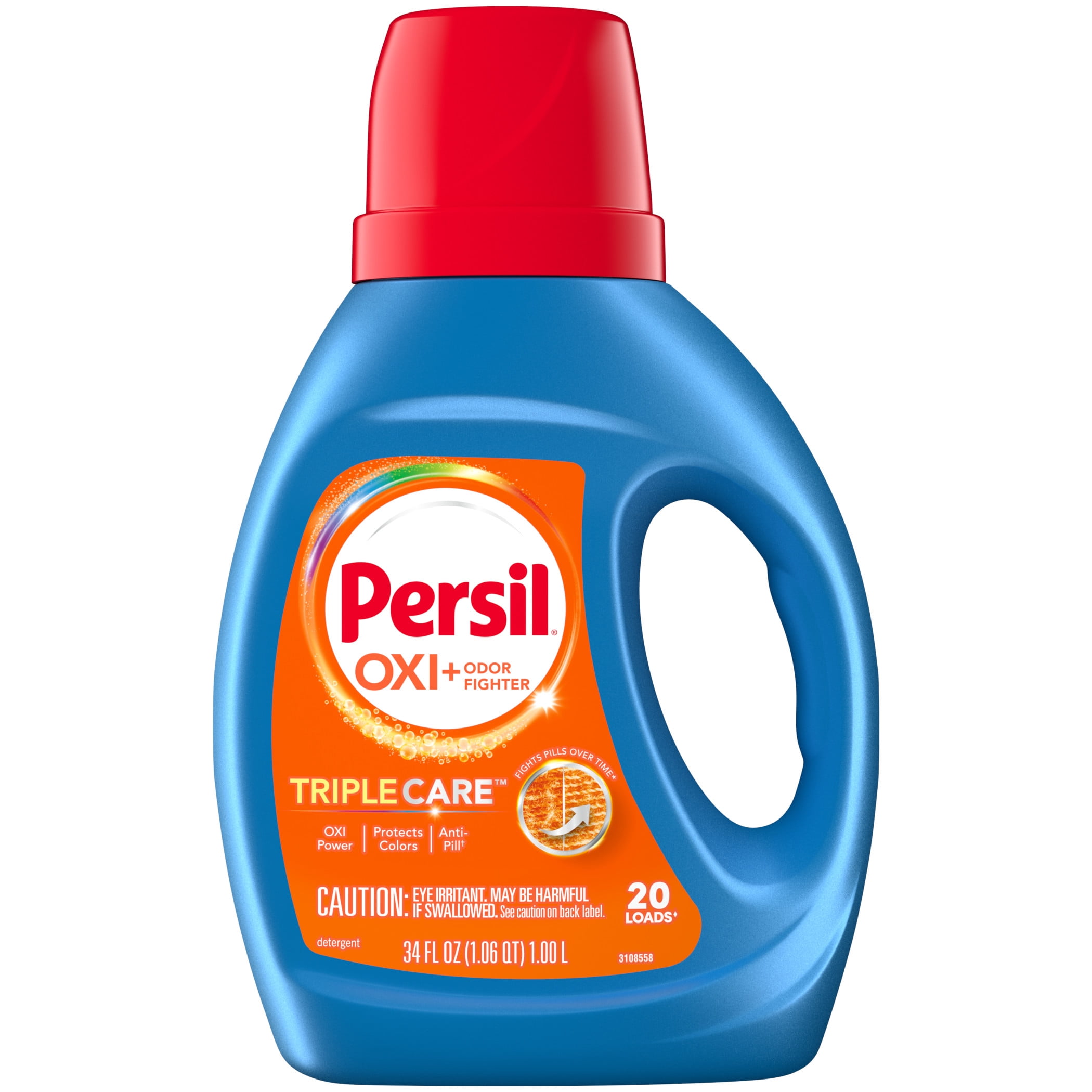 Persil Advanced Clean Oxi+Odor Fighter Liquid Laundry Detergent, 34 fl oz, 20 Loads