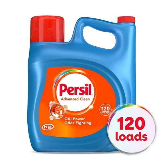 Persil Advanced Clean Oxi+Odor Liquid Laundry Detergent, 120 Loads, 201.6 Fl Oz