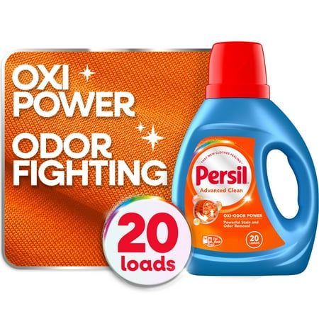 Persil Advanced Clean Liquid Laundry Detergent, Oxi + Odor, Original, 40 fl oz, 20 Loads