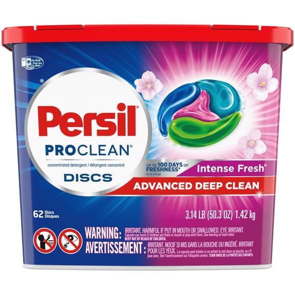 Persil Discs Laundry Detergent Pacs, Intense Fresh, High Efficiency (HE) Compatible, Laundry Soap, 16 Count