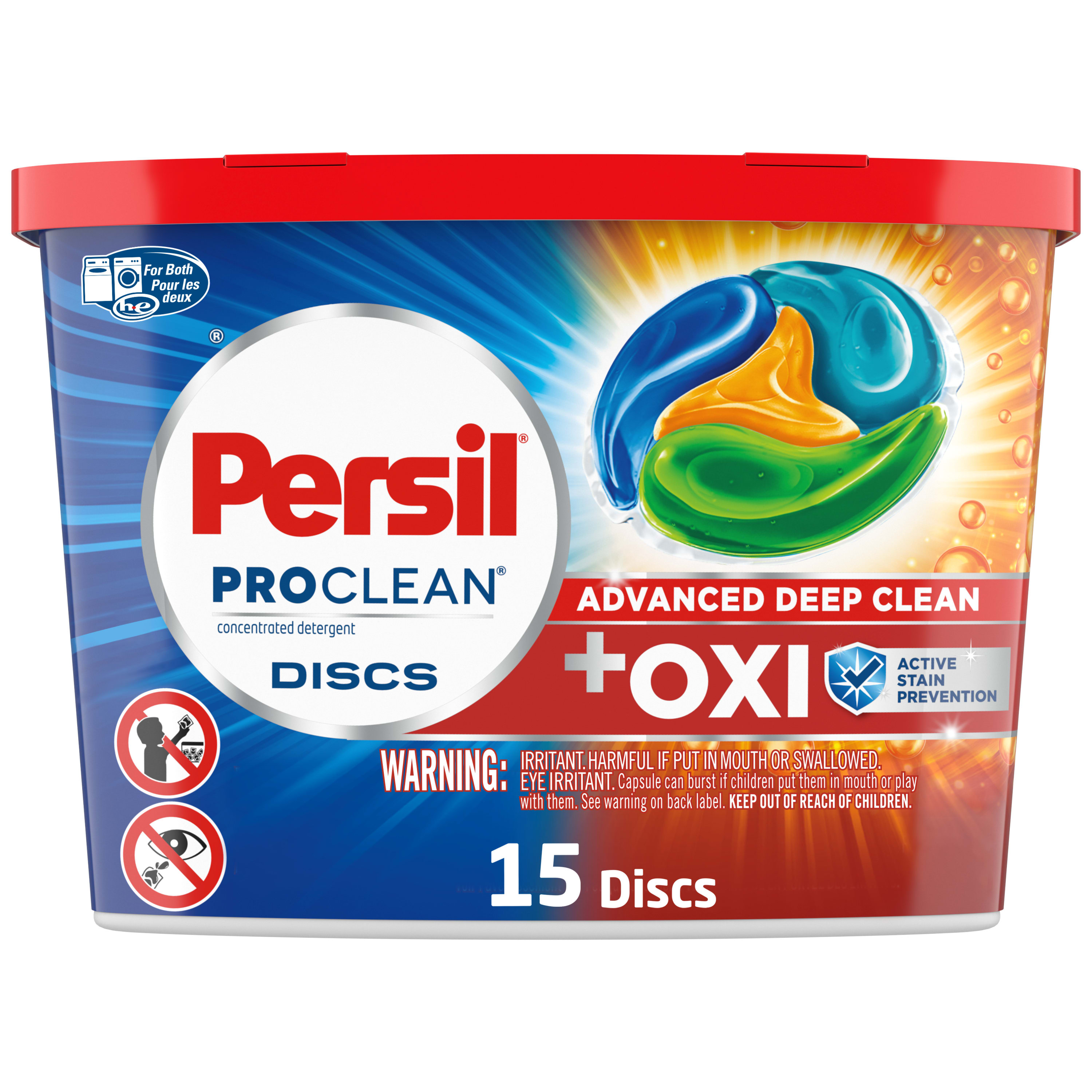 Persil Discs Laundry Detergent Pacs, Oxi, 59 Count