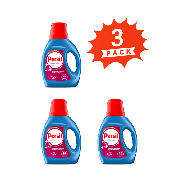 Persil Intense Fresh Liquid Laundry Detergent (Pack 3) - 75 Loads, 102fl