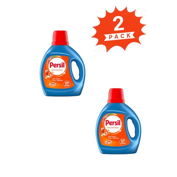 Persil Oxi + Odor Power Liquid Laundry Detergent (Pack 2) - 74 Loads, 126fl