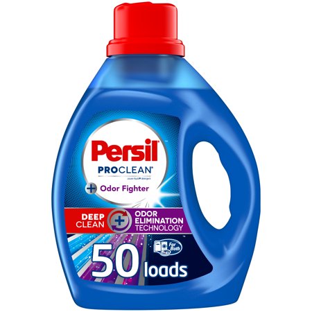 Persil ProClean Liquid Laundry Detergent, Odor Fighter, 100 Ounce, 50 Loads