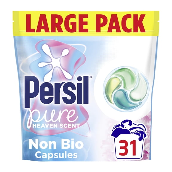 Persil Ultimate Non Bio Laundry Capsules Pure Heaven Scent, 31 Washes - Designed for Sensitive Skin, Gentle, Hypoallergenic Fragrance
