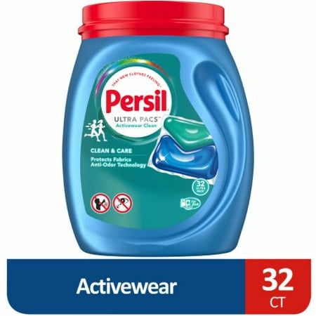 Persil Ultra Pacs Activewear Clean & Care Laundry Detergent 32 ct Packaging May Vary