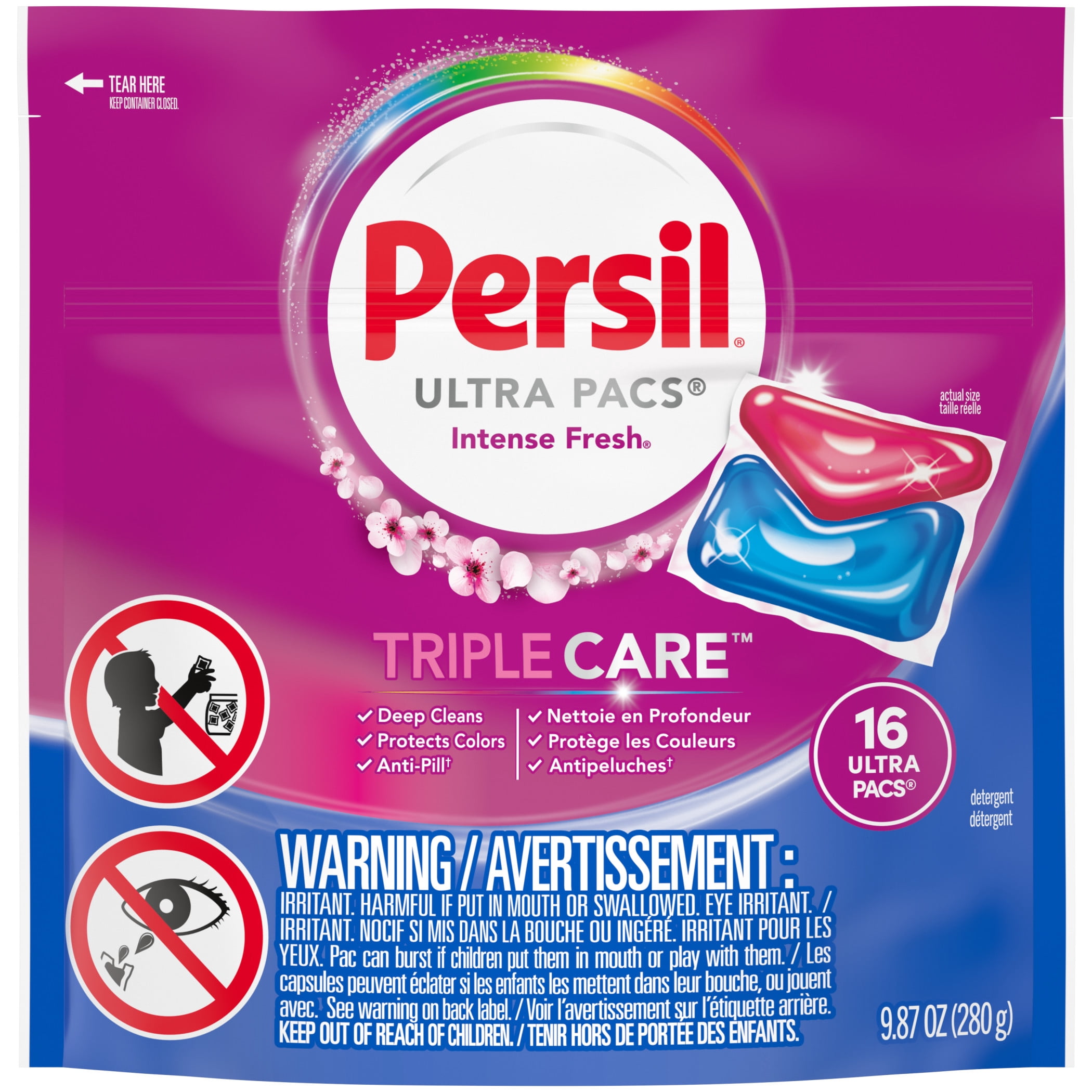 Persil Ultra Pacs Deep Clean Laundry Detergent, Intense Fresh, 16 Count