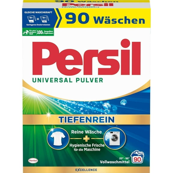 Persil Universal Detergent Powder (90 Loads | 11.9 lbs | 5.4 kg) - All-in-one Solution For Deep Clean Laundry And Freshness For The Machine
