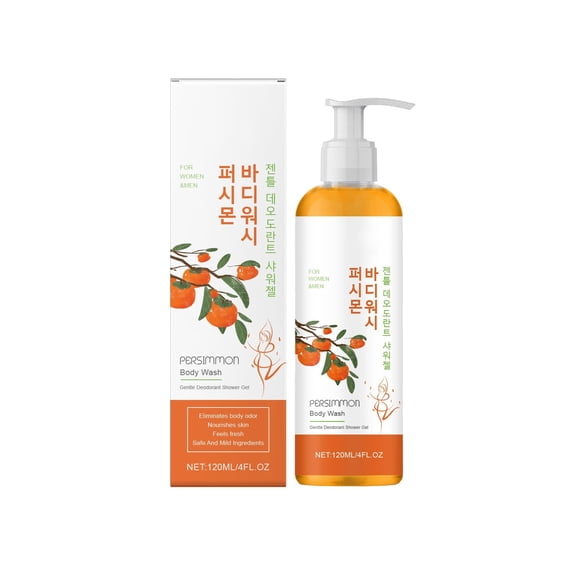 Persimmon Body Wash for Strong Body Odor, Persimmon Liquid Soap for Old People Smell, Purifying & Deodorizing Wash