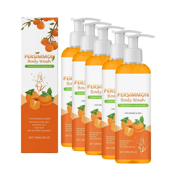 Persimmon Body Wash for Women Men Odor Control, Natural Deodorizing and Purifying Pesimmon Soap for Old People Smell Nonenal Soap