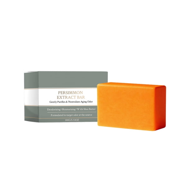 Persimmon Clear Cleansing Soap Bar For Gentle Daily Bath Paper Box