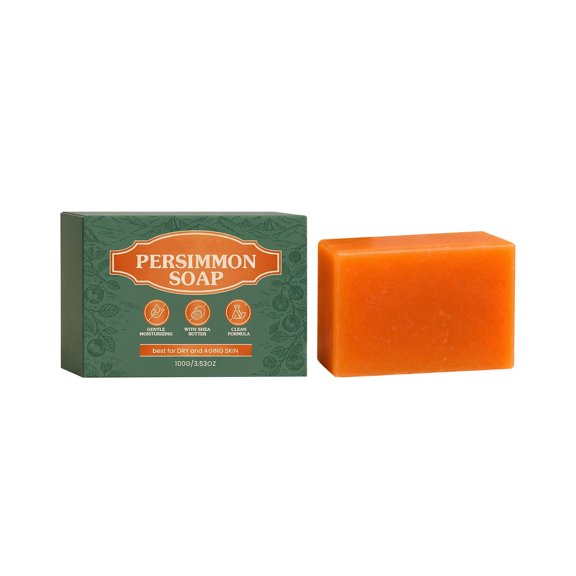 Persimmon Extract Soap For Body Odor Control Fresh Clean Feel All Day Long For Men Women 100G Plastic