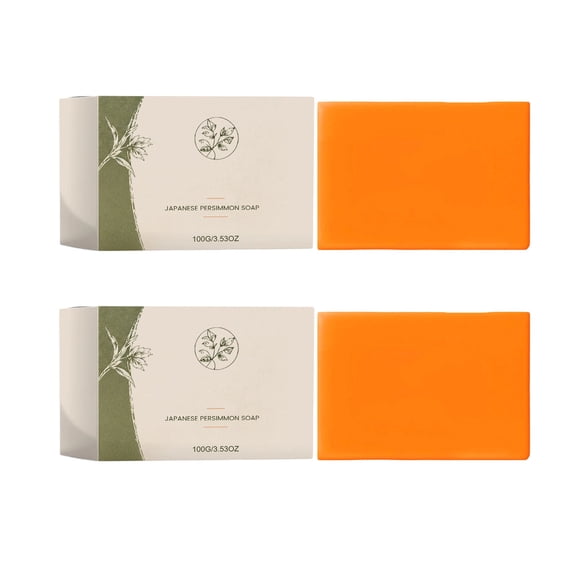 Persimmon Soap for Old People Smell, Moisturizing Mature Skin, Renewing & Purifying Body Wash, Persimmon Soap for Body Odor with Natural Persimmon Extract for Men & Women