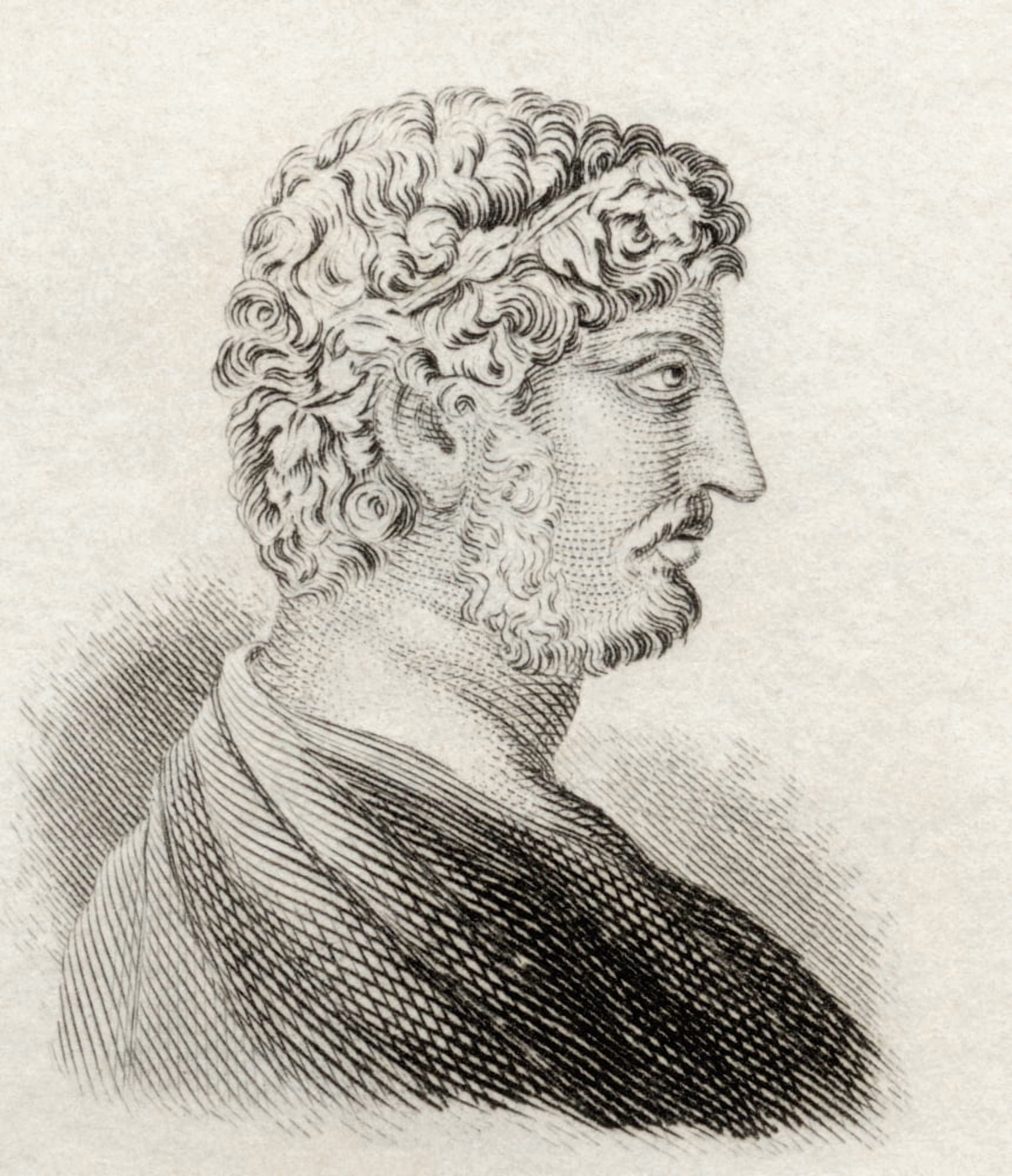 Persius Aulus Persius Flaccus 34 To 62 Roman Poet And Satirist Of Etruscan Origin From Crabbs Historical Dictionary Published 1825 Canvas Art - Ken Welsh Design Pics (13 x 15)