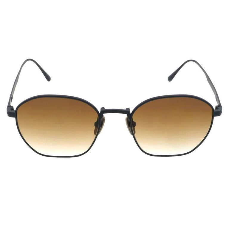 Persol Gradient Brown Irregular Titanium Unisex Sunglasses PO5004ST 800251 50