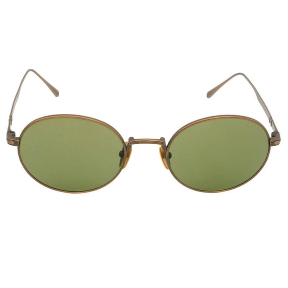 Persol Green Oval Titanium Unisex Sunglasses PO5001ST 80034E 51