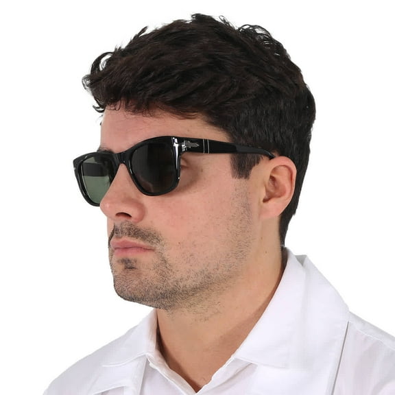 Persol Green Square Unisex Sunglasses PO3313S 95/31 52