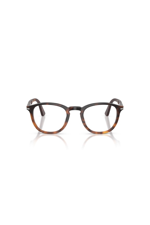 Men's 0Po3143v Round Acetate Eyeglasses With Tortoiseshell Pattern Red