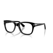 Persol Mens 0Po3372v Rectangular Frame Black Acetate Sunglasses Black
