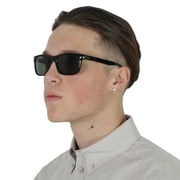 Persol Mens PO3048S-95/31-58 Black Rectangle Sunglasses