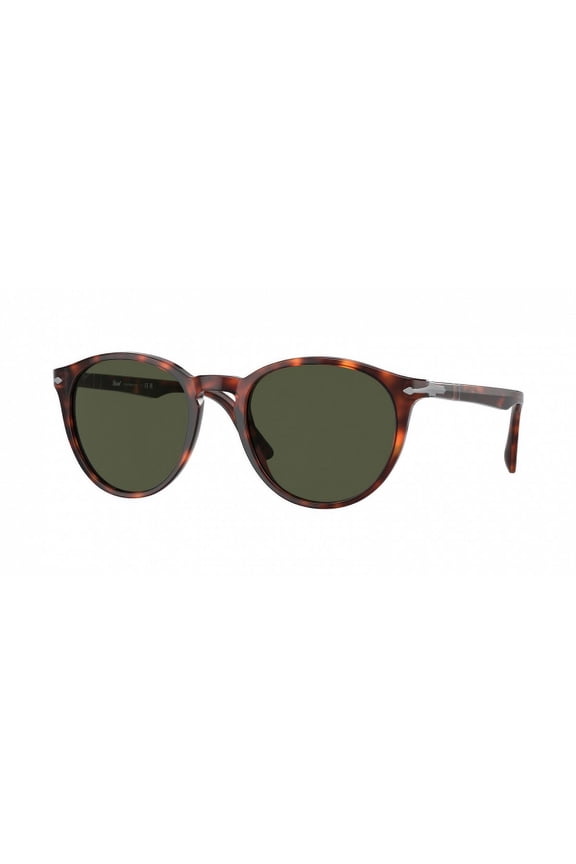 Men's PO3152S PO3152S-901531-52 Brown Round Sunglasses