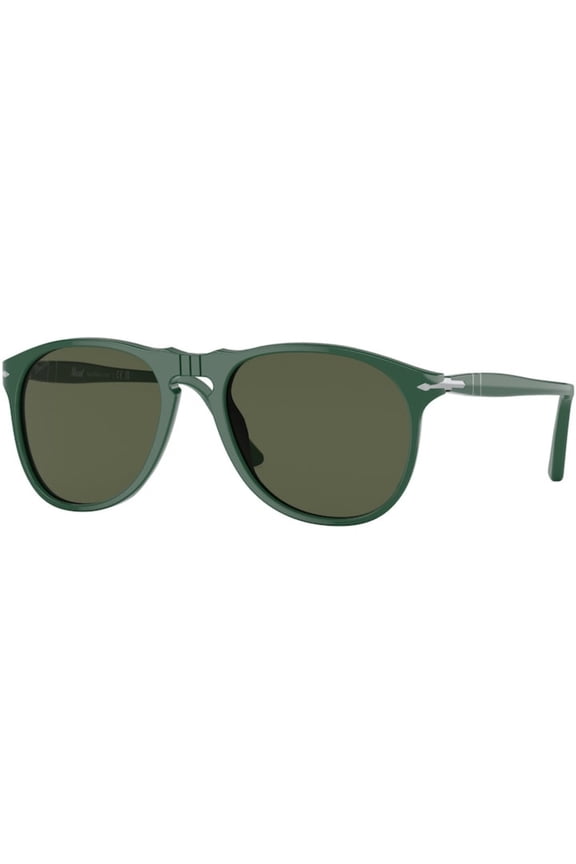 PO 9649S Plastic Unisex Aviator Sunglasses Solid Green 55mm Adult