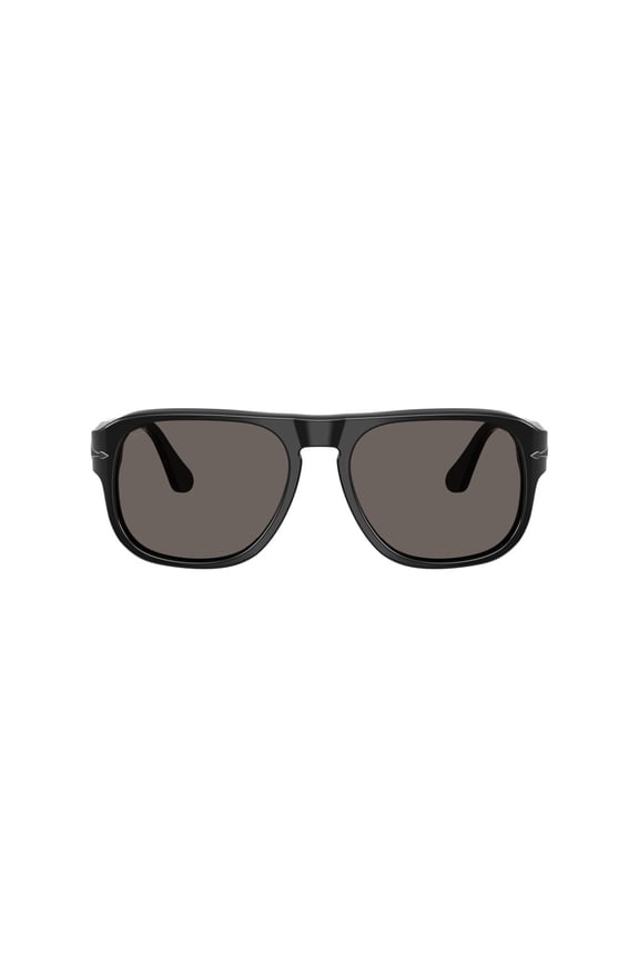 PO3310 B95/B157 57mm Rectangle Sunglasses Men's Polished Black