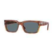 Persol Polarized Dark Blue Rectangular Unisex Sunglasses PO3315S 96/3R 58