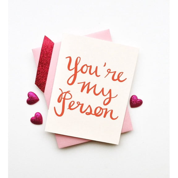 You're My Person Greeting Card  Heartfelt Design for Friends, Loved Ones, and Special Occasions  Includes Envelope, Blank Inside for Personal Messages