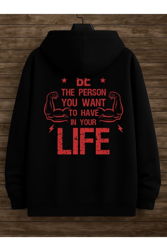 Be the Person hoodies Exercise for men sweater hoodie black New Spring and Autumn Season Printed Hoodie in Style aesthetic graphic vintage spring gym Running Classic Unisex hoodie