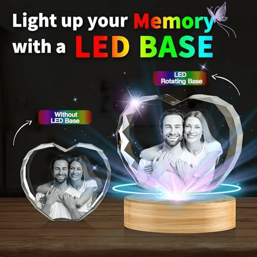 PersonALIZED 3d cRYSTAL pHOTO, cUSTOMIZED vALENTINES dAY gIFTS FOR wOMEN, wIFE, gIRLFRIEND, hER, hIM, mOM, dAD gREAT cUSTOM aNNIVERSARY bIRTHDAY wEDDING cOUPLES gIFTS WITH yOUR oWN pHOTO