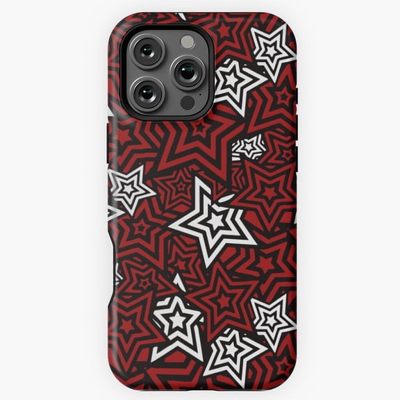 Persona 5 Red Stars Menu H1035 Slim Protective Case for iPhone 17 16 15 14 13 12 11 Pro Max
