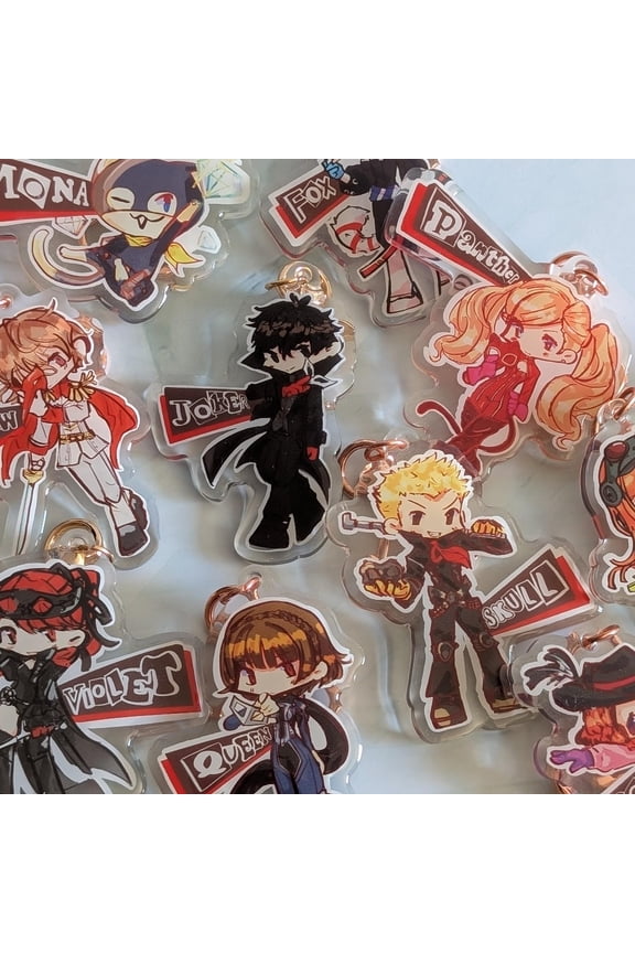 Persona 5 Royal Chibi Keychain Collection | Phantom Thieves | Keychain Accessory | Bag Accessory | Video Game Fan Gift | Persona Fan Gift (1 keychain)